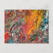 Abstract fluid art briefkaart (Voorkant)