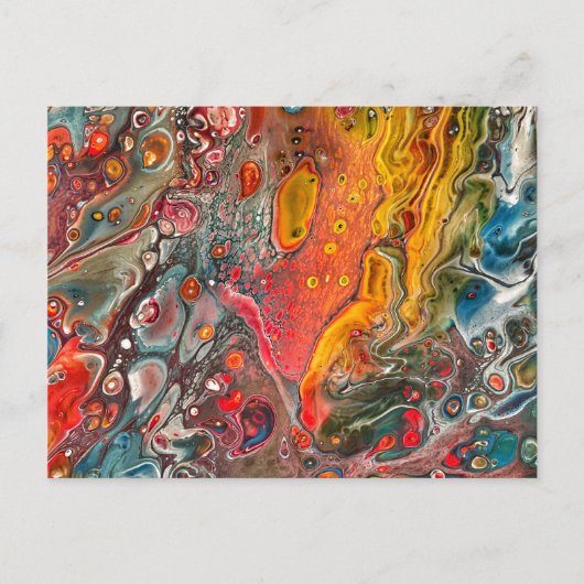 Abstract fluid art briefkaart (Voorkant)