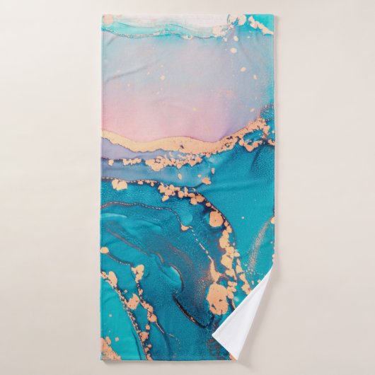 Abstract fluid art painting background in alcohol badhanddoek (Badhanddoek)