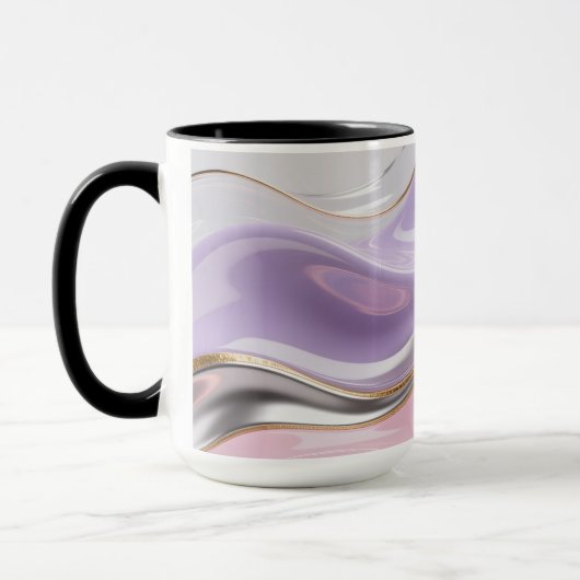 Abstract Fluid Art Pastel Mug – Trendy Pastel Art Mok (Links)