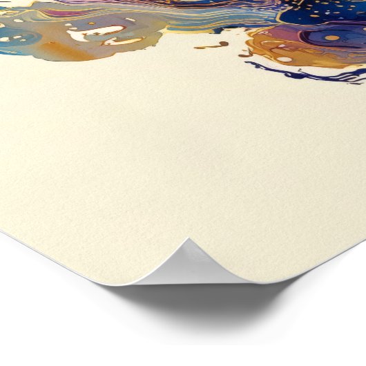 Abstract Fluid Ink Football Player – Expressive Poster (Hoek)