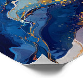 Abstract Fluid Ink Mountain Bike Rider – Dynamic Poster (Hoek)