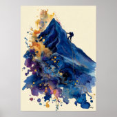 Abstract Fluid Ink Rock Climber – Modern Motion Poster (Voorkant)