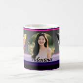 Abstract Fluid Letter V Glossy Neon Koffiemok (Center)