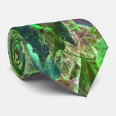 Abstract Foliage Green Leaves Stropdas (Opgerold)