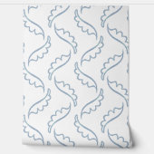 Abstract Foliage Modern Licht Wit en Blauw Behang (Afrollen)