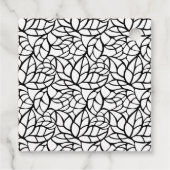 Abstract Foliage Pattern Bruiloft Bedankjes Labels (Achterkant)