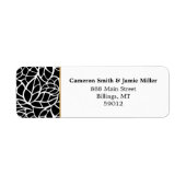Abstract foliage rand retour adres etiket (Voorkant)