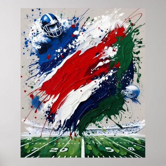 Abstract Football artwork Poster (Voorkant)