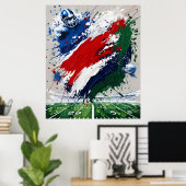 Abstract Football artwork Poster (Thuiskantoor)