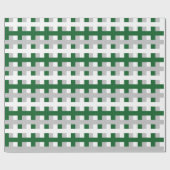 Abstract Forest Green, Zilver en Wit Cadeaupapier (Vlak)