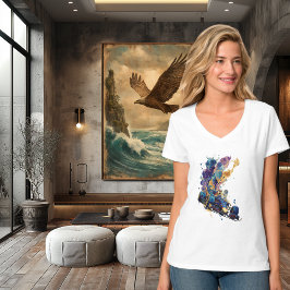 Abstract Formule Raceauto | Fluid Ink Waterverf Tri-Blend Shirt