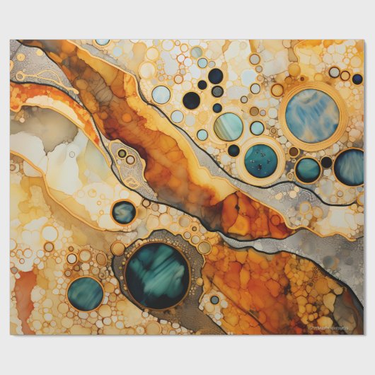 Abstract Fossiel Wrapping Papier (Vlak)