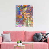 Abstract - Four Eyes - Rechthoekige Canvaskunst Canvas Afdruk (Insitu (Woonkamer))