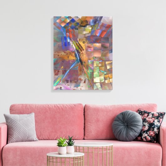 Abstract - Four Eyes - Rechthoekige Canvaskunst Canvas Afdruk (Insitu (Woonkamer))