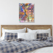 Abstract - Four Eyes - Rechthoekige Canvaskunst Canvas Afdruk (Insitu (Slaapkamer))