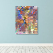 Abstract - Four Eyes - Rechthoekige Canvaskunst Canvas Afdruk (Insitu (Houten vloer))
