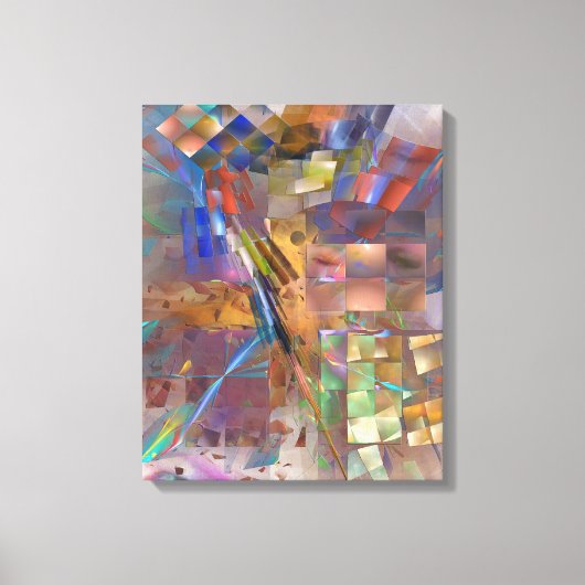 Abstract - Four Eyes - Rechthoekige Canvaskunst Canvas Afdruk (Voorkant)