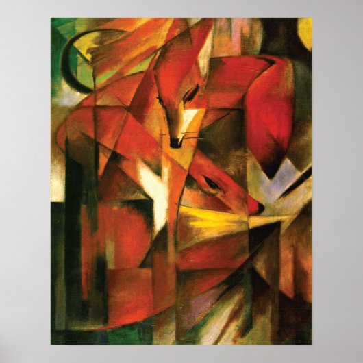 Abstract ~ Fox door Franz Marc Poster (Voorkant)