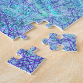 Abstract fractaal water moeilijk, moeilijk legpuzzel (Zijkant)