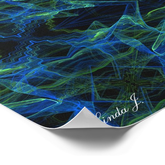 Abstract Fractal Background Canvas of Poster (Hoek)