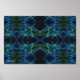 Abstract Fractal Background Canvas of Poster