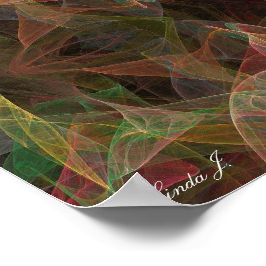 Abstract Fractal Background Canvas of Poster (Hoek)