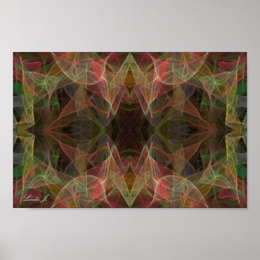 Abstract Fractal Background Canvas of Poster (Voorkant)