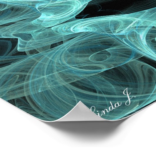 Abstract Fractal Background Canvas of Poster (Hoek)