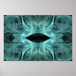 Abstract Fractal Background Canvas of Poster