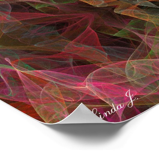 Abstract Fractal Background Canvas of Poster (Hoek)