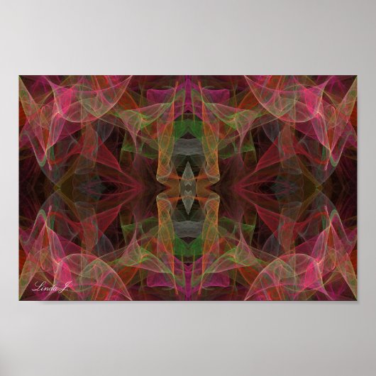Abstract Fractal Background Canvas of Poster (Voorkant)