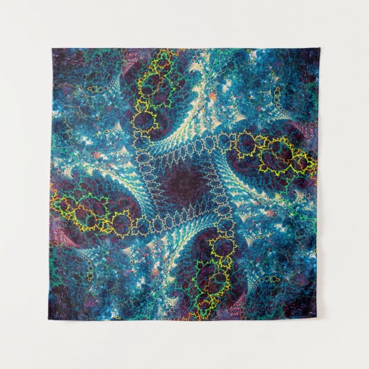 Abstract fractal background - computer-generated i wandkleed (Voorkant (horizontaal))