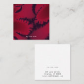 Abstract fractal Burgundy Plum Fractal Artwork Vierkante Visitekaartje (Voorkant / Achterkant)