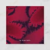 Abstract fractal Burgundy Plum Fractal Artwork Vierkante Visitekaartje (Voorkant)