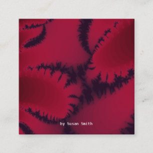Abstract fractal Burgundy Plum Fractal Artwork Vierkante Visitekaartje