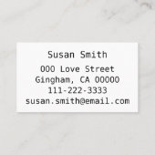 Abstract fractal Burgundy Plum Fractal Artwork Visitekaartje (Achterkant)