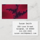 Abstract fractal Burgundy Plum Fractal Artwork Visitekaartje (Voorkant / Achterkant)