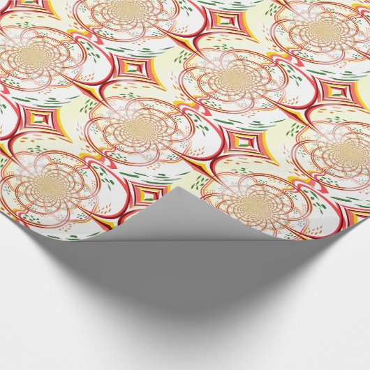 Abstract fractal Design in Sunset Colors Cadeaupapier (Hoek)