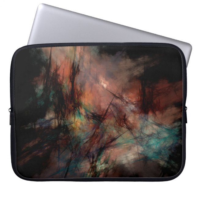 Abstract fractal digital laptop sleeve (Voorkant)