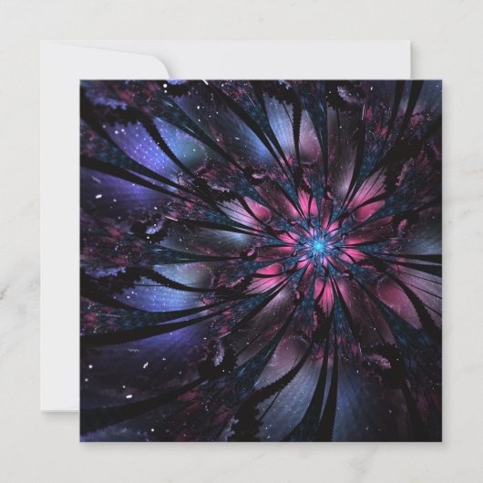 Abstract fractal flower design. bedankkaart (Voorkant)