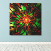 Abstract fractal flower design. canvas afdruk (Insitu (Houten vloer))