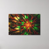 Abstract fractal flower design. canvas afdruk (Voorkant)