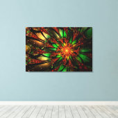 Abstract fractal flower design. canvas afdruk (Insitu (Houten vloer))