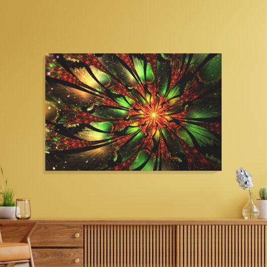 Abstract fractal flower design. canvas afdruk (Insitu (Woonkamer))