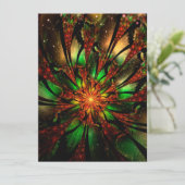 Abstract fractal flower design.  kaart (Staand voorkant)