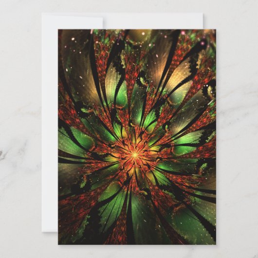 Abstract fractal flower design.  kaart (Voorkant)