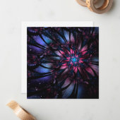 Abstract fractal flower design. notitiekaartje (Voorkant / Achterkant in situ)