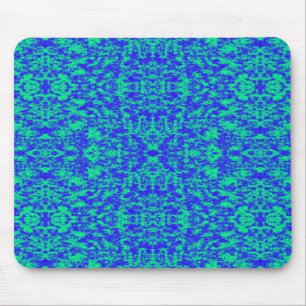 Abstract fractal in blauw en groen muismat