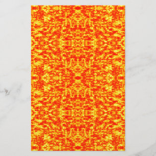 Abstract fractal in rood en Oranje Briefpapier